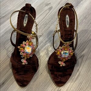 Le Silla Swarovski Jewel Sandals- Brand New!